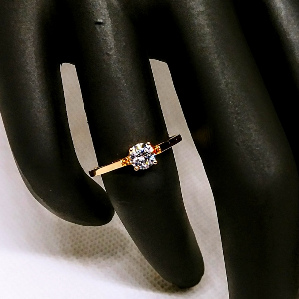 14K GOLD CZ DIAMOND RING